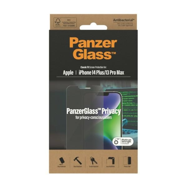 PanzerGlass Classic Fit iPhone 14 Plus / 13 Pro Max 6.7" Privacy Screen Protection Antibacterial P2769