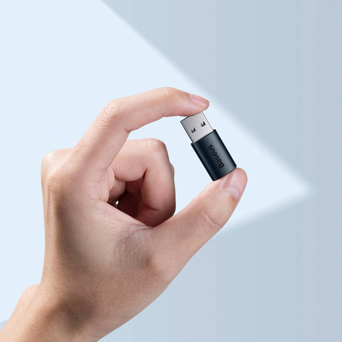 Baseus Ingenuity Series Adaptador mini USB 3.1 OTG a USB tipo C azul (ZJJQ000103)