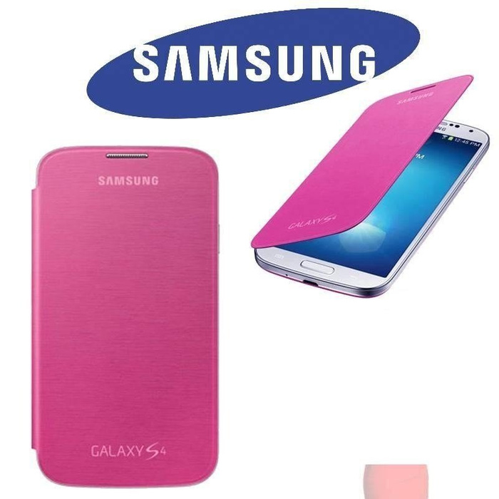 Hülle SAMSUNG Galaxy S4 SIV I9500 I9505 Flip Hülle EF-FI950BGESTA Rosa