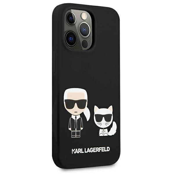 Pouzdro KARL LAGERFELD Apple iPhone 13 Pro silikonové Karl &amp; Choupette Black Hardcase