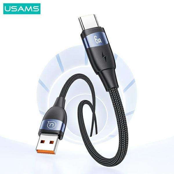USAMS Kabel U85 USB na USB-C 6A 2m Fast Charging fioletowy/purple SJ631USB02 (US-SJ631)
