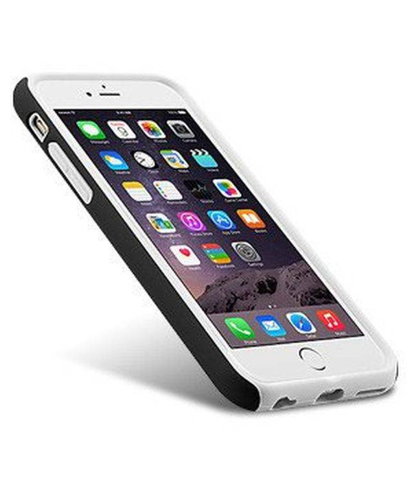 Cover iPhone 6 6S 4.7 MELKCO Dual Layer Nero / Bianco