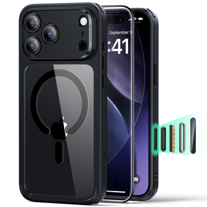 ESR CLASSIC HYBRID MagSafe &amp; GEHÄRTETES GLAS IPhone 17 PRO MAX KLAR/SCHWARZ