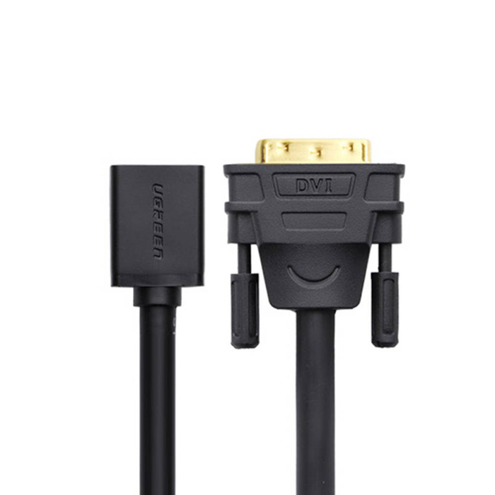 Ugreen Kabel Adapterkabel DVI (männlich) - HDMI (weiblich) 0,15m schwarz (20118)