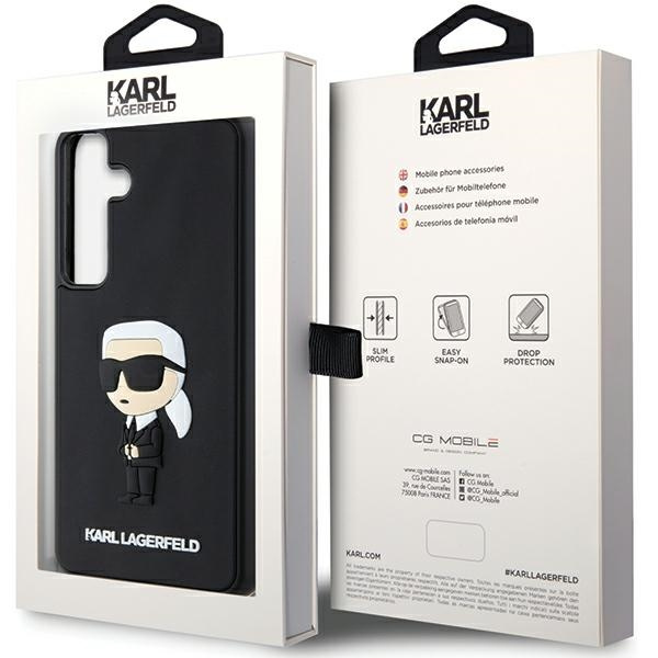 Etui Karl Lagerfeld KLHCS24S3DRKINK Samsung Galaxy S24 S921 czarny/black hardcase 3D Rubber Ikonik Case