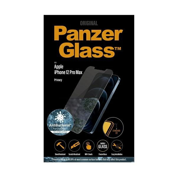 PanzerGlass Standard Super+ iPhone 12 Pro Max Sichtschutz Antibakteriell
