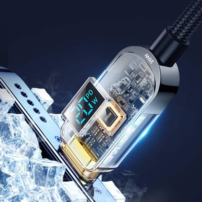 Câble Joyroom USB C - Lightning 20W avec affichage de la puissance de charge 1,2 m noir (S-CL020A4)