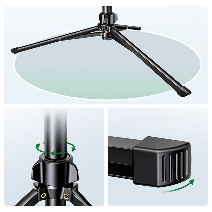 Selfie-Stick Ugreen LP680 mit Ständer und 1,8m Bluetooth-Fernbedienung - schwarz