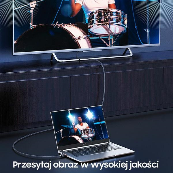 USAMS DP- Kábel - DP U74 2,0 m fekete / fekete 4K HD SJ531HD01 (US-SJ531)