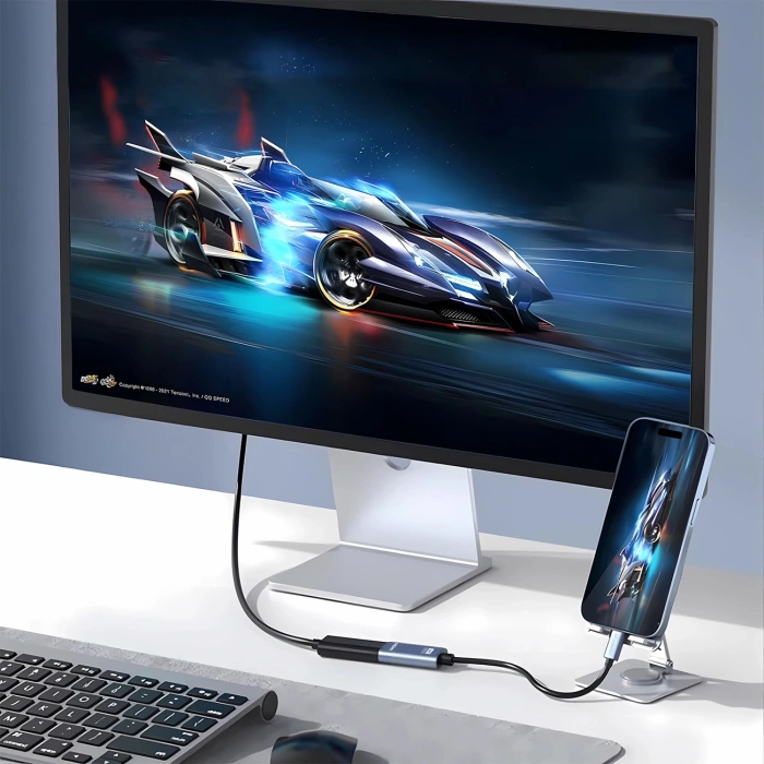 Adapter Wozinsky WACH-01 USB-C - HDMI 4K 60Hz - czarny