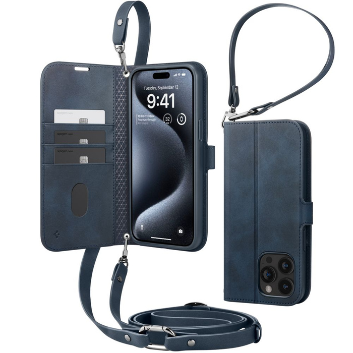 Funda Spigen Cartera 's' Pro IPhone 15 Pro Max Navy