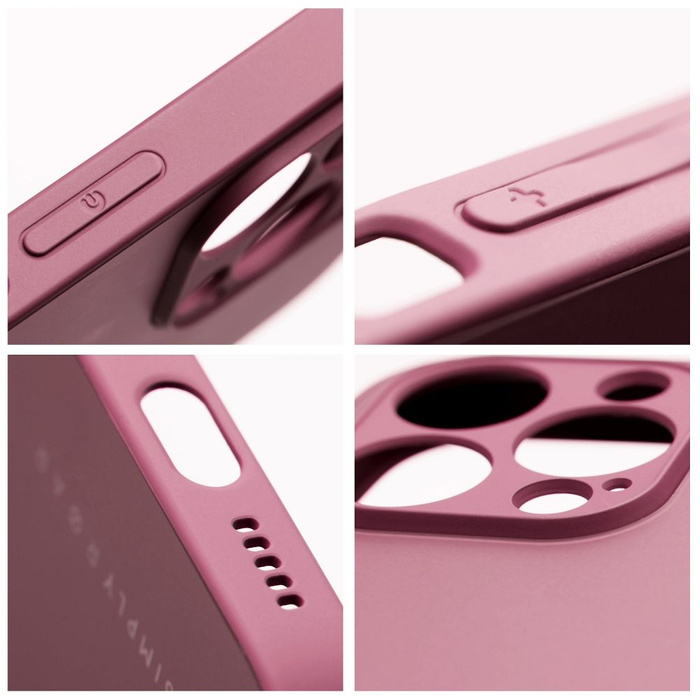 Roar case MATTE Glass Case - for iPhone 14 maroon