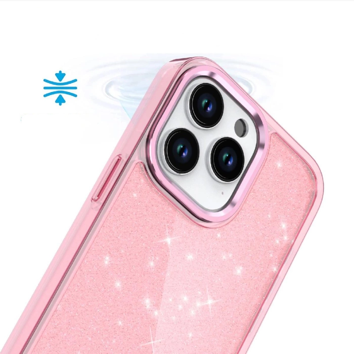Glitter Case für iPhone 16 Pro – Rosa mit Glitzer