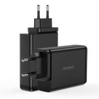 Choetech cargador GaN 140W 4 puertos (2x USB C, 2x USB) negro (PD6005)