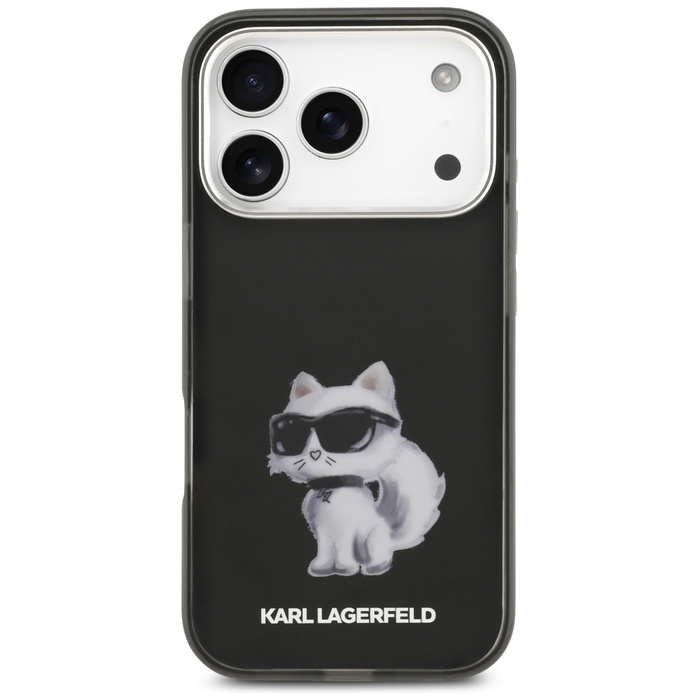 Etui Karl Lagerfeld IML Aquarelle        Choupette & Logo MagSafe do iPhone 17 Pro czarny