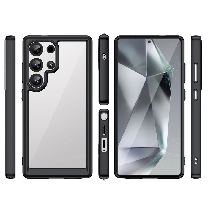 Outer Space Case with Gel Frame for Samsung Galaxy S25 Ultra - Black