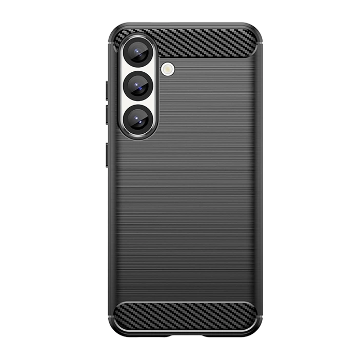 Etui silikonowe Carbon Case na Samsung Galaxy S25 Edge - czarne