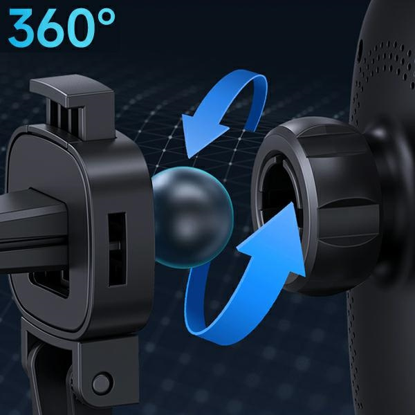 USAMS Magnet net ständer induktives Wireless Charging 15W für Lüftungsgitter schwarz/schwarz CD182ZJ01 (US-CD182)