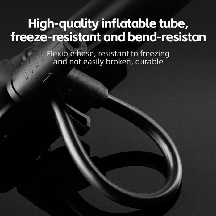 Pompa da bicicletta Rockbros 42310006001 con manometro - nera