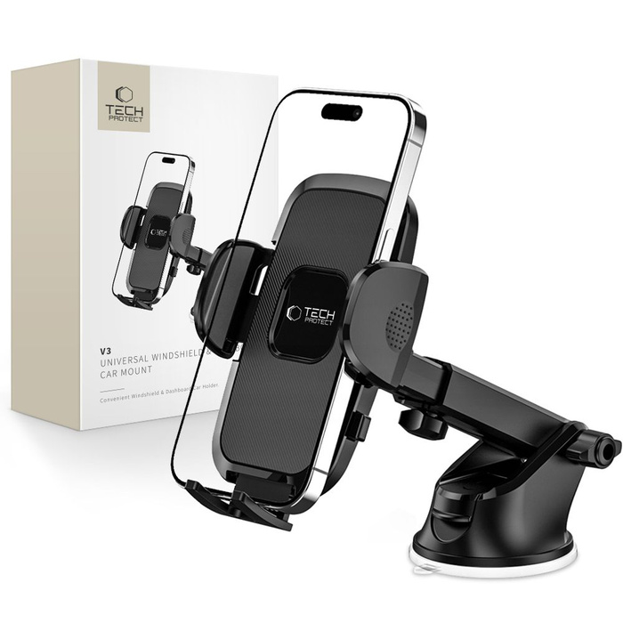 Ständer auf handy TECH-PROTECT V3 UNIVERSAL WINDSHIELD & DASHBOARD CAR MOUNT BLACK