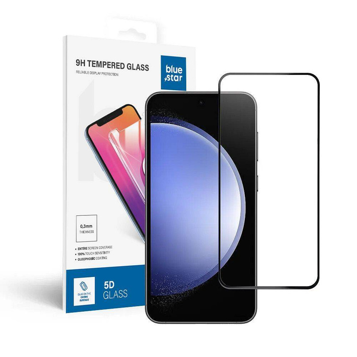 Szkło hartowane do Samsung Galaxy S23 FE (full glue / case friendly) Blue Star 5D czarne