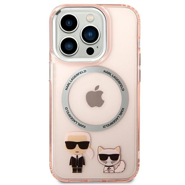 Karl Lagerfeld KLHMP14LHKCP iPhone 14 Pro 6.1" hartcase rosa/pink Karl &amp; Choupette Aluminium MagSafe