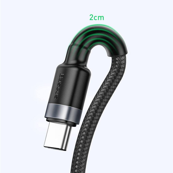 Baseus Cafule Kabel USB Typ C SuperCharge 40W Quick Charge 3.0 QC 3.0 Kabel 1m grau-schwarz (CATKLF-PG1)
