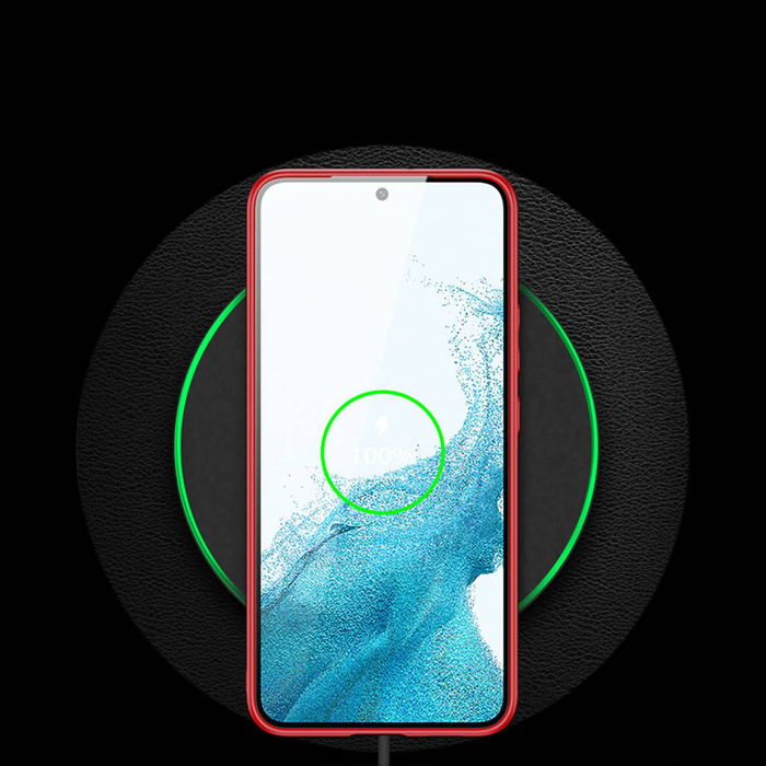 Dux Ducis Yolo elegantní pouzdro kryt z ekokůže Samsung Galaxy S22+ (S22 Plus) červený