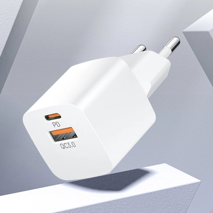 Chargeur mural Wozinsky CMWCW 20W USB-C / USB-A - blanc