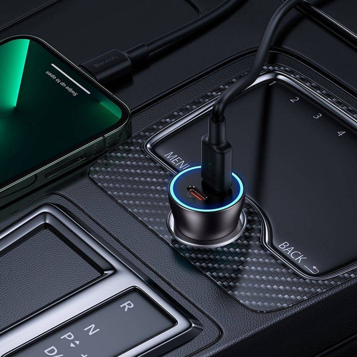 Baseus Golden Contactor Pro car charger 2x USB-C 40W gray (CGJP000013)