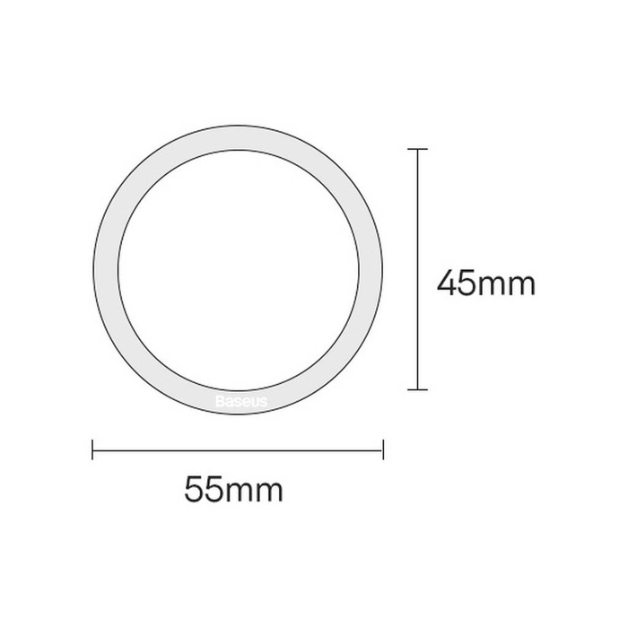 Anello magnetico Baseus Halo Series (2 pezzi / confezione) nero (PCCH000001)