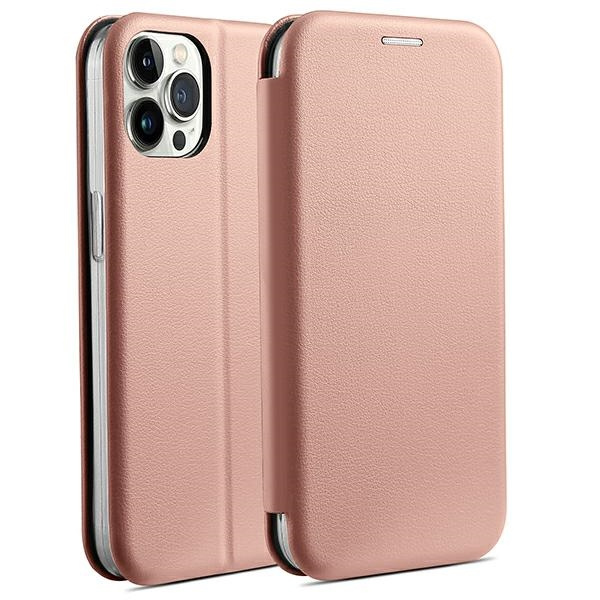 Beline Etui Book Magnetic iPhone 14 Pro6,1" różowo złoty/rose gold