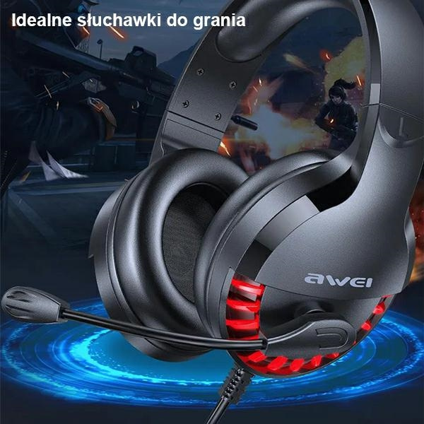 Cuffie AWEI Gaming Over-Ear con microfono ES-770i Nero