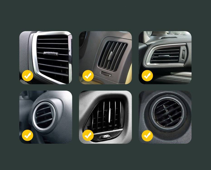 Support de téléphone de voiture Baseus pour grille d&#39;aération noir (SUGP-01)