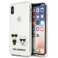 Hülle KARL LAGERFELD Apple iPhone Xs Max Transparent Karl & Choupette Klar Hartcase
