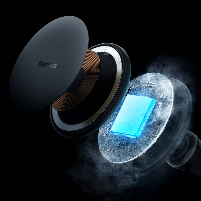 Cargador de coche inductivo MagSafe 15W USB C 25W Baseus CW01 - negro