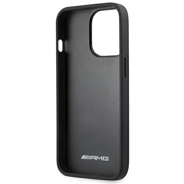 AMG AMHCP14LDOLBK iPhone 14 Pro 6.1" schwarz/schwarz hartcase Leder Hot Stamped