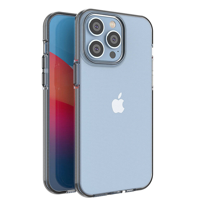 Spring Case obal iPhone 14 Pro Max silikonový kryt s rámem černý