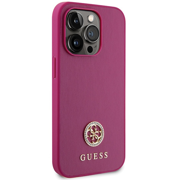 Guess GUHCP15XPS4DGPP iPhone 15 Pro Max 6,7" rosa/rosacase Strass Metal Logo