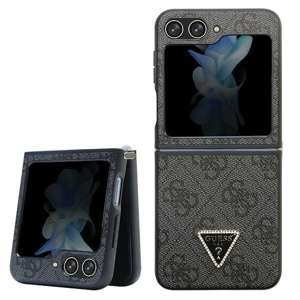 Hülle Guess GUHCZF5P4TDPK F731 Galaxy Z Flip5 schwarz/schwarz hartcase Leder 4G Diamond Triangle Case