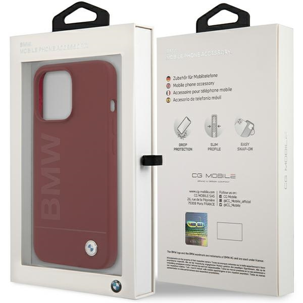 Case Bmw Bmhmp15xslblre IPhone 15 Pro Max 6.7" Red/Red Hardcase Silicone Big Logo MagSafe Case
