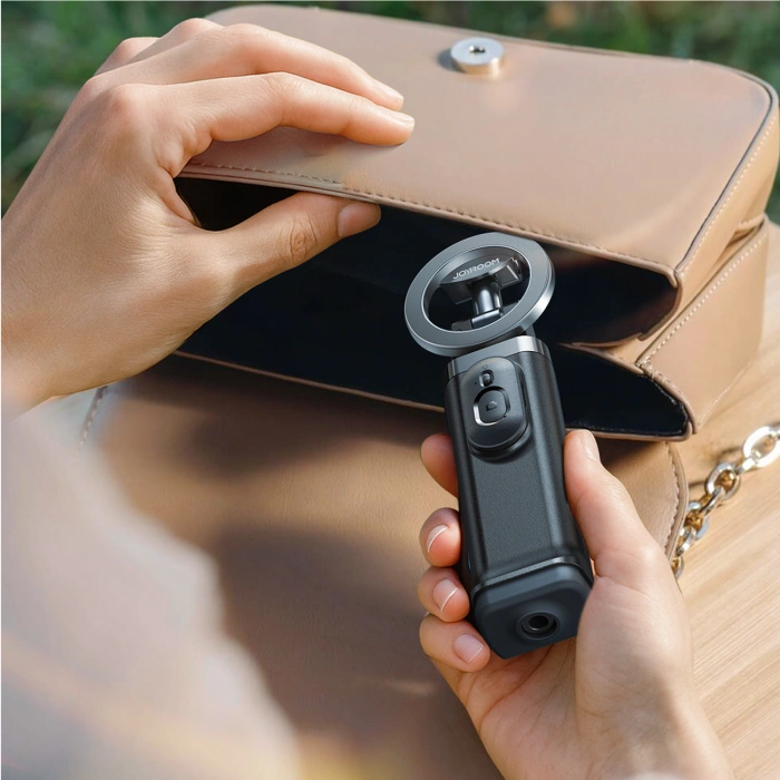 Selfie stick Joyroom JR-ZS509 kompatybilny z MagSafe z Bluetooth - czarny