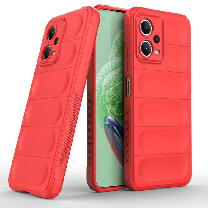 Pouzdro Magic Shield pro Xiaomi Redmi Note 12 5G / Poco X5 5G Flexible Armor Cover Red