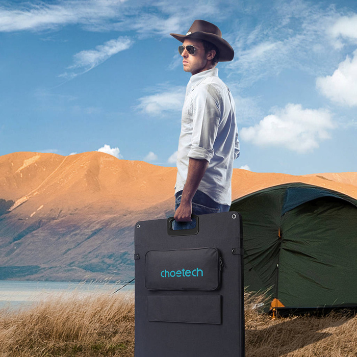 Choetech nabíječka solární skládací 200W černá (SC011)