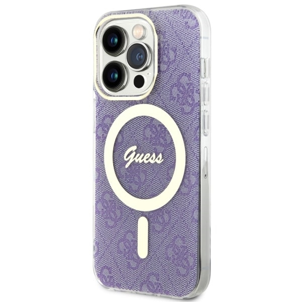 Case Guess GUHMP14LH4STU iPhone 14 Pro 6.1" purple/purple hardcase 4G MagSafe Case