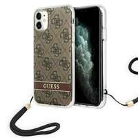 Case GUESS Apple iPhone 11 4G Print Strap Brown Hardcase