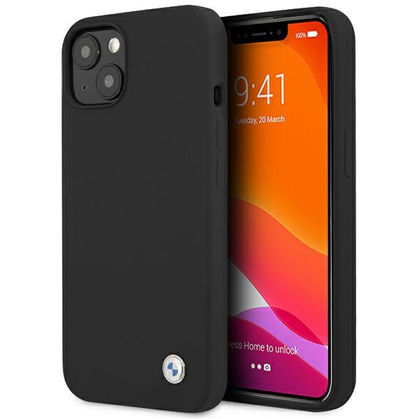 Hülle BMW Apple iPhone 13 Mini Silikon Signature Schwarzes Hardcase