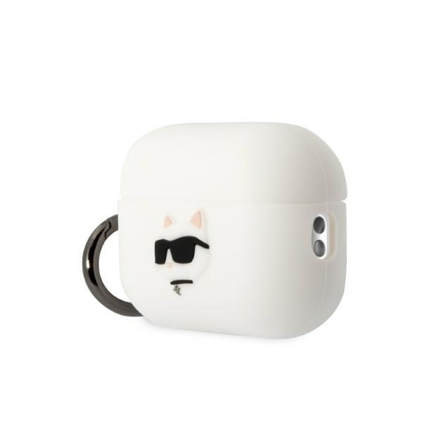 Karl Lagerfeld KLAP2RUNCHH AirPods Pro 2 cover white/white Silicone Choupette Head 3D