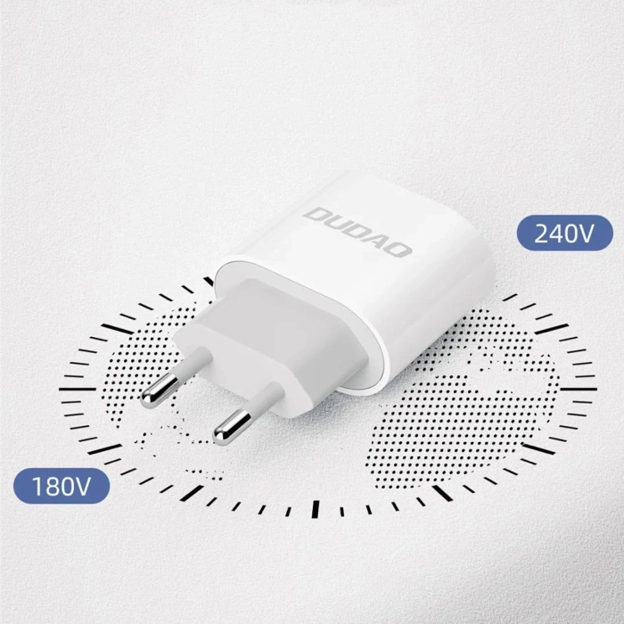 Dudao A14EUC PD 20W USB-C Wall Charger with Cable - White
