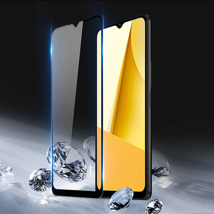 Dux Ducis 9D Tempered Glass tempered Glass Vivo Y16 / Y02s full screen with bezel black (case friendly)